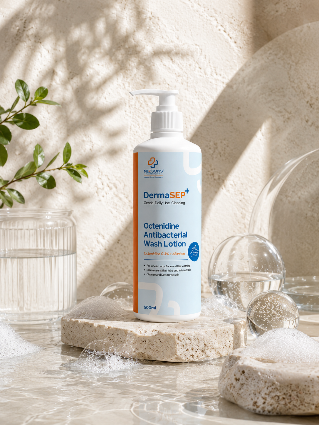 Dermasept+ Octenidine Antibacterial Wash Lotion