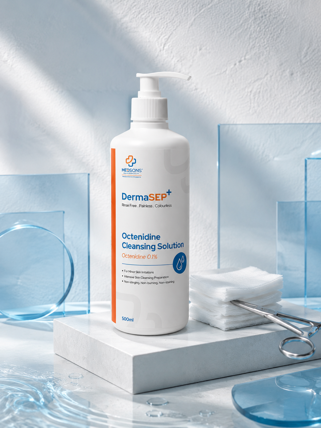 Dermasep+ Octenidine Cleansing Solution 100ml & 500ml