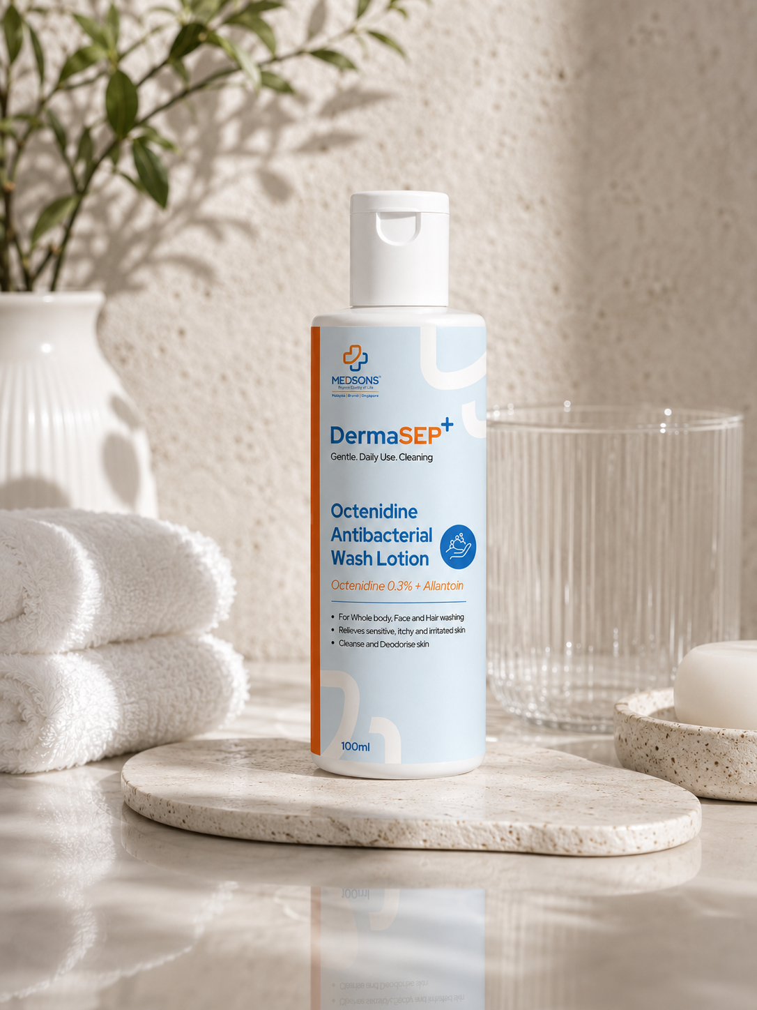 Dermasept+ Octenidine Antibacterial Wash Lotion